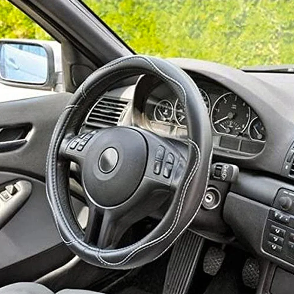 Coprivolante Universale Auto Ecopelle Copertura Sterzo Macchina Camper 38cm