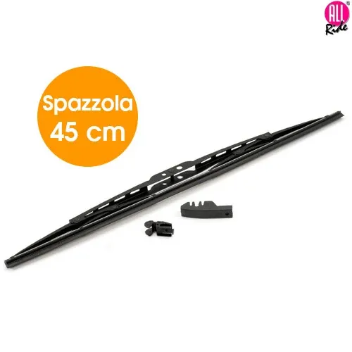 Spazzola Tergicristallo Standard Singola per Auto Metallo e Gomma 45 cm