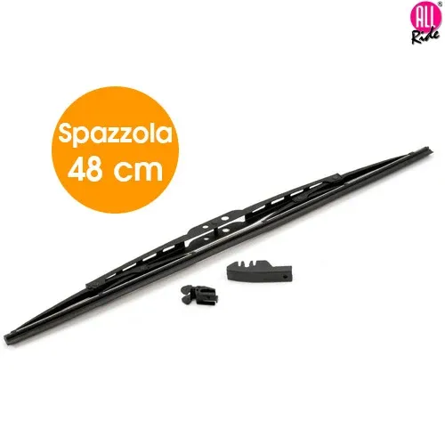 Spazzola Tergicristallo Standard Singola per Auto Metallo e Gomma 48 cm