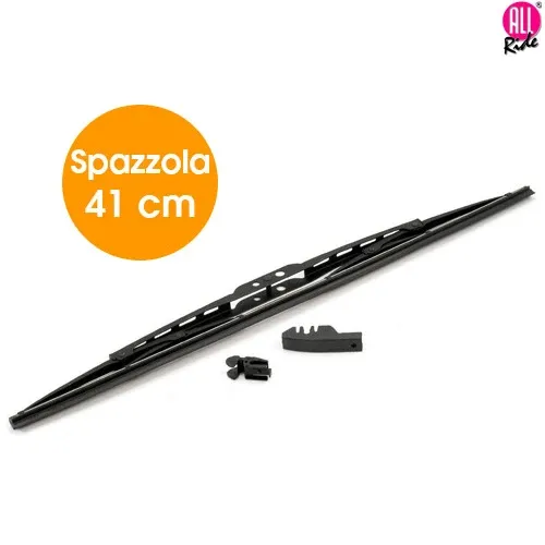 Spazzola Tergicristallo Standard Singola per Auto Metallo e Gomma 41 cm
