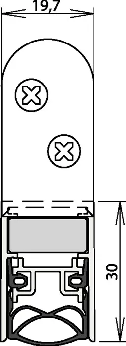 Guarnizione per porte ATHMER Schall-Ex(R) Ultra WS 1-290 2 lati lunghezza 708 mm ( 3327023062 )