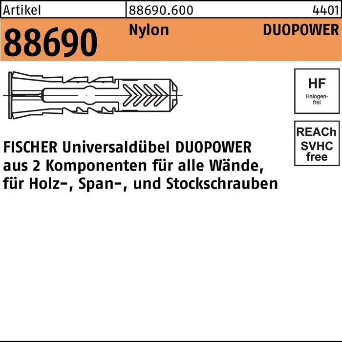 Tassello FISCHER DUOPOWER D12xL60mm ( 8000239154 )