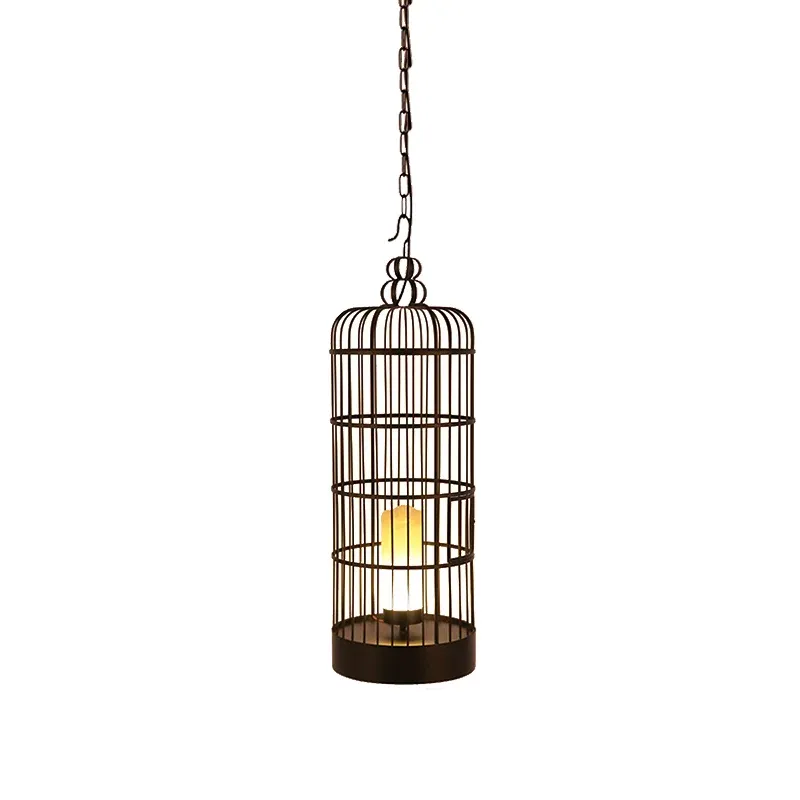 Kit lampada sospensione per sala da pranzo cilindro, metallo industriale, 1 luce, illuminazione sospensione nera/blu