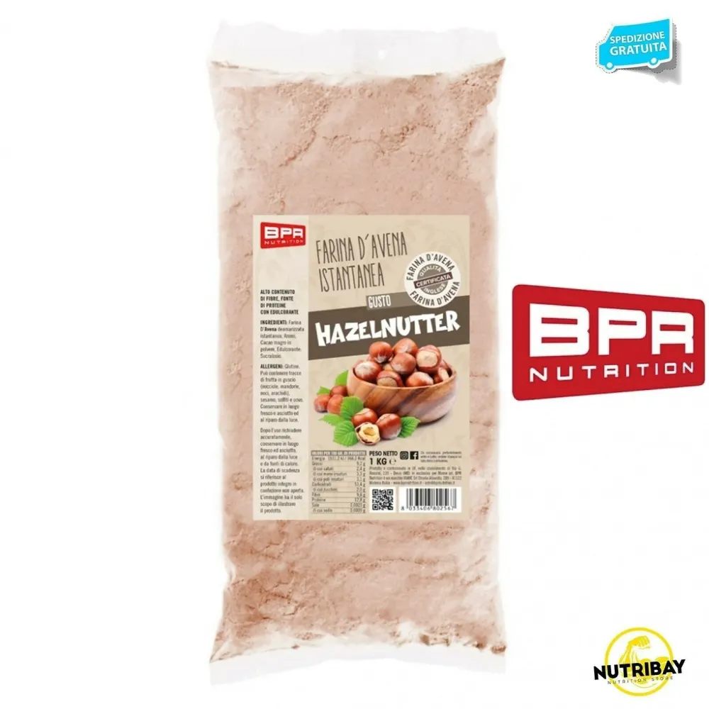 Farina d'avena aromatizzata -Hazelnutter - 1 kg