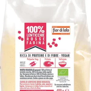 FIOR DI LOTO FARINA DI LENTICCHIE ROSSE BIO 400 G