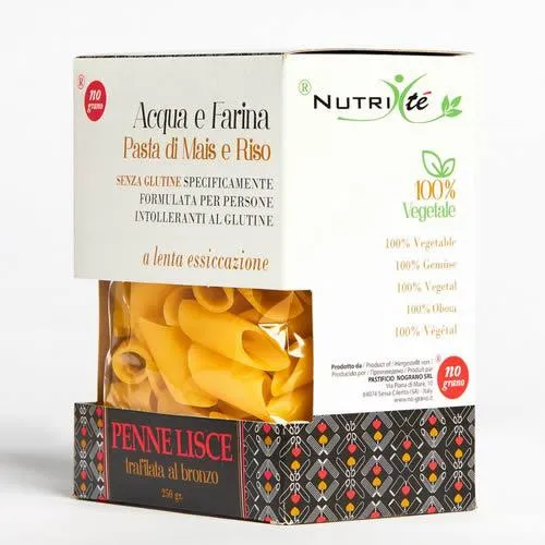 NUTRI TE' PENNE LISCE ACQUA E FARINA MAIS E RISO 250 G