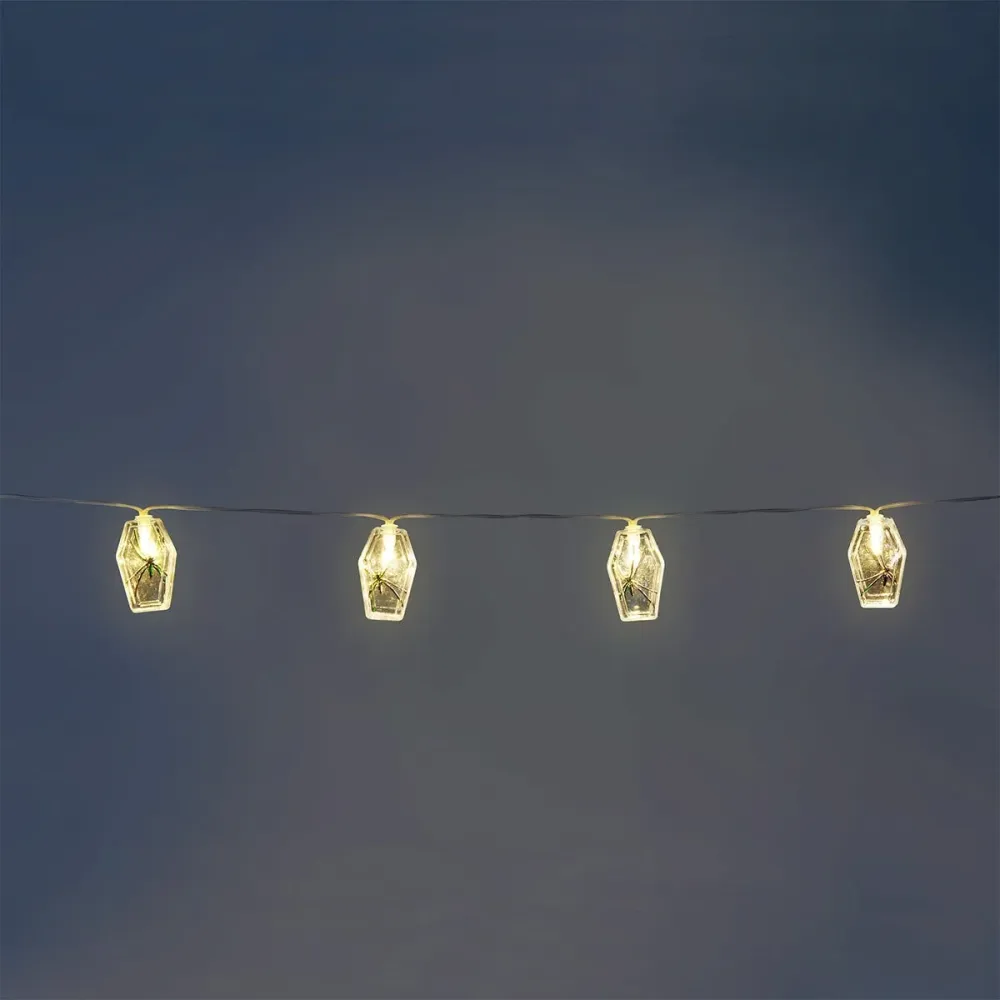 Stringa di luci con bare e ragni - 275 cm