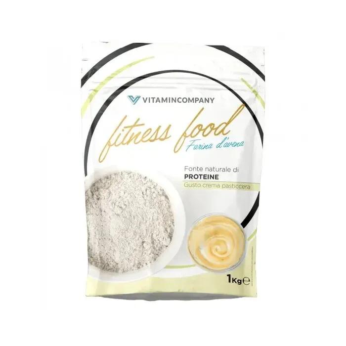 Vitamincompany Farina D'Avena Aromatizzata Gusto Crema Pasticcera 1Kg