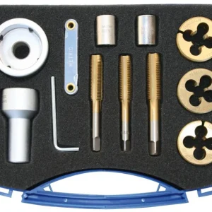 Set di maschiatura acciaio SW per bulloni e bulloni ruota 12 pezzi 02370L
