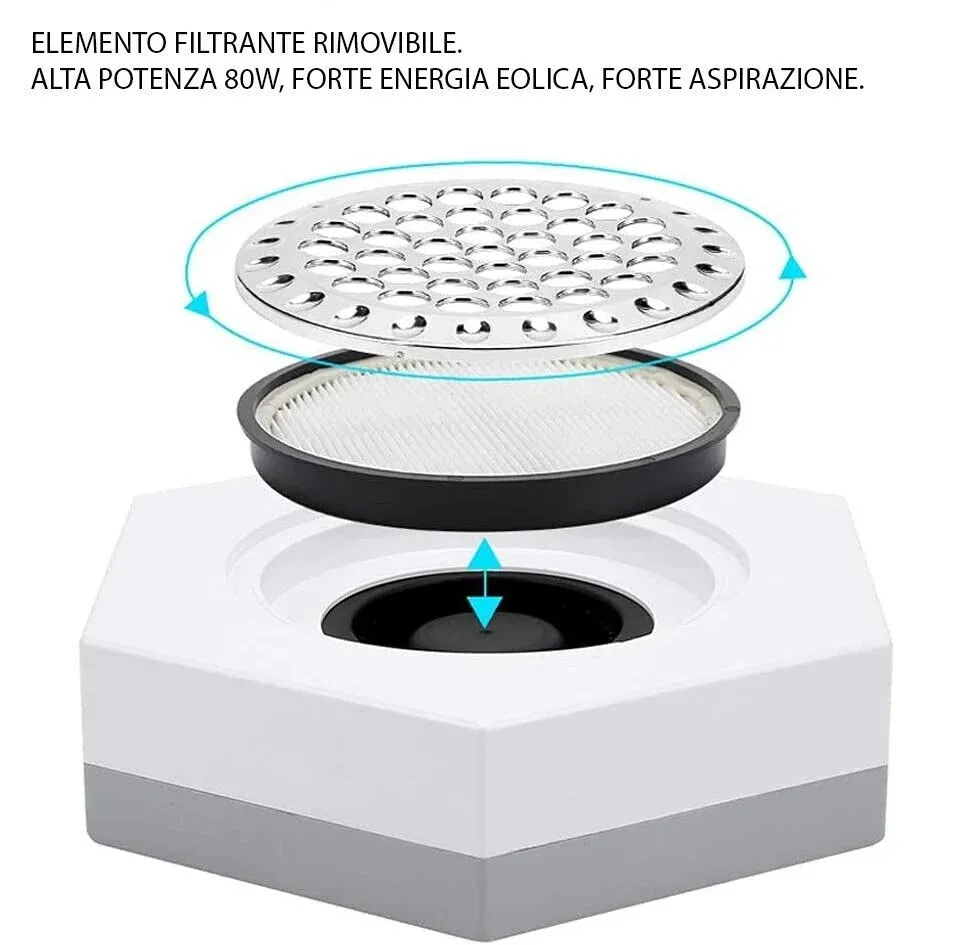 ASPIRATORE ELETTRICO 80W PER ELIMINARE POLVERI RESIDUE DELLA LIMATURA - NEW