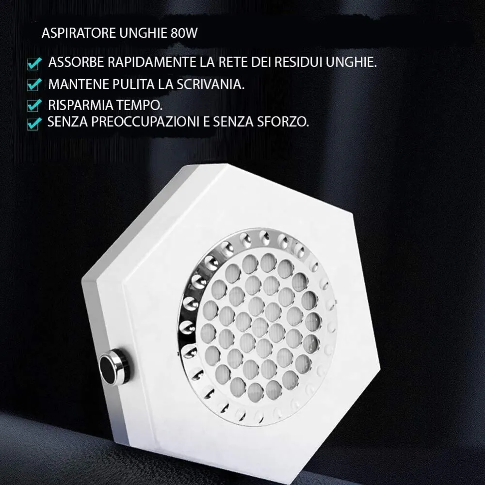 ASPIRATORE ELETTRICO 80W PER ELIMINARE POLVERI RESIDUE DELLA LIMATURA - NEW