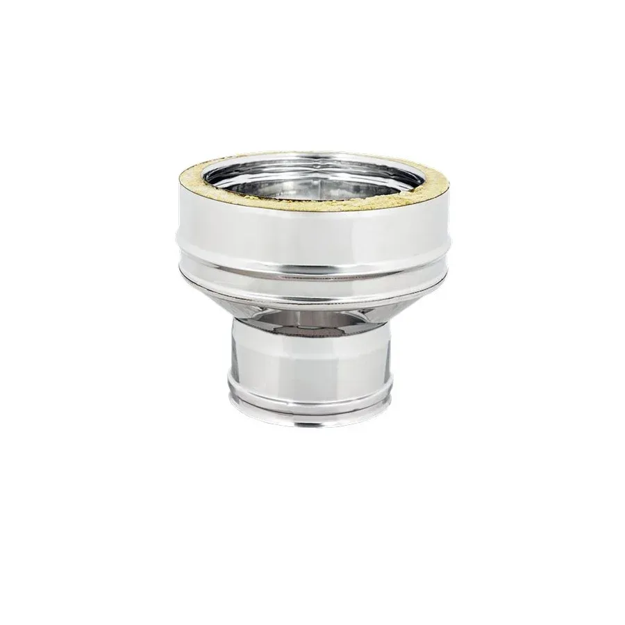 Aumento inox doppia parete da Di 80 - De 130 mm Di 130 - De 180 mm