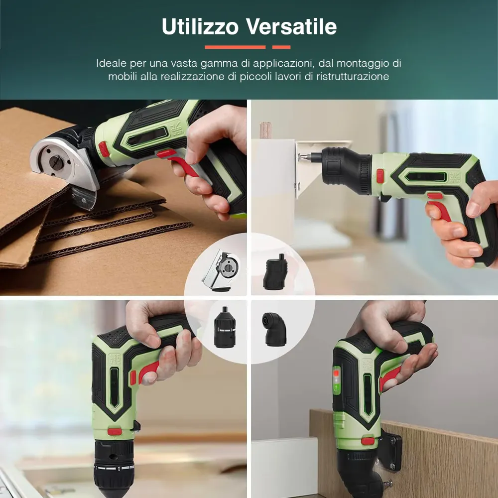 Avvitatore Multifunzione 4v Con Batteria 1,5 Ah E Valigetta Con 26 Accessori