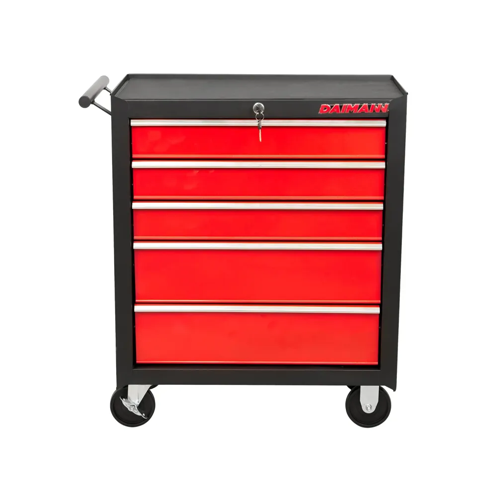Carrello Da Officina Con 5 Cassetti E Ruote