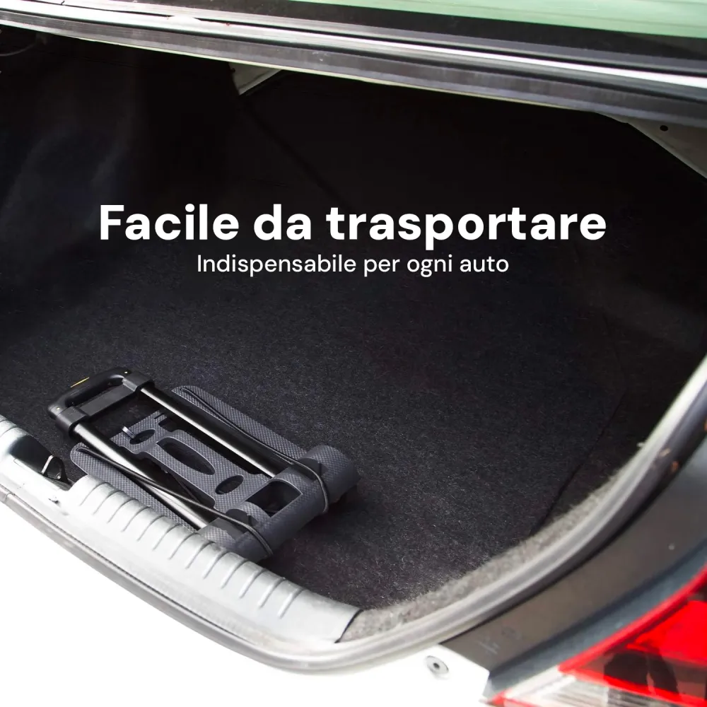 Carrello Pieghevole Con Ruote Nylon E Acciaio Max. 30kg Nero