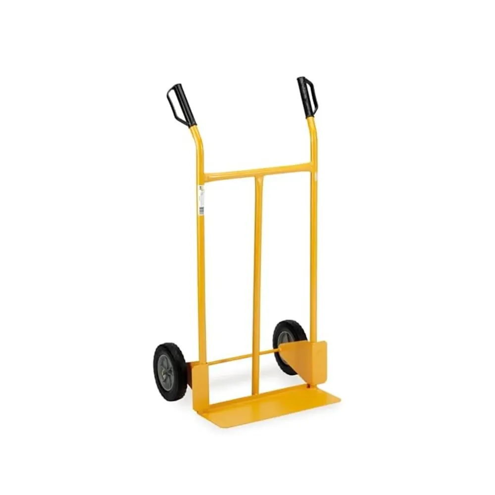 Carrello Trasporto Leggero Acciaio Verniciato Giallo Con Portata Max 200 Kg
