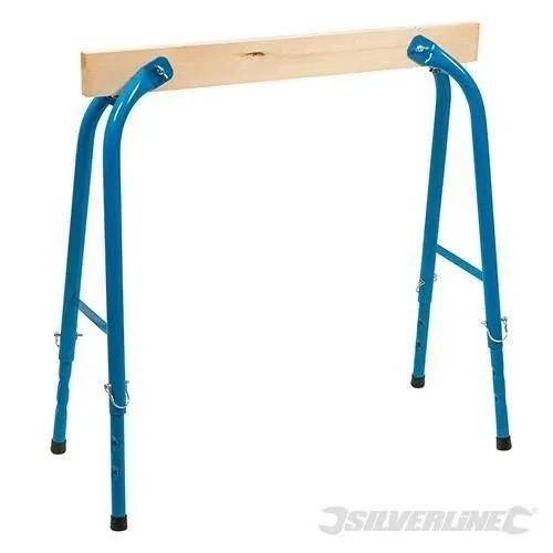 Cavalletto supporto legno 4 altezze regolabile pieghevole 150 kg Silverline