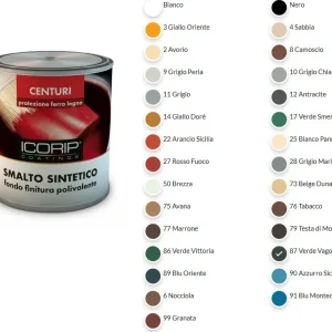 CENTURI - SMALTO SINTETICO LUCIDO ANTIRUGGINE 2 1 NERO 0,375 L***
