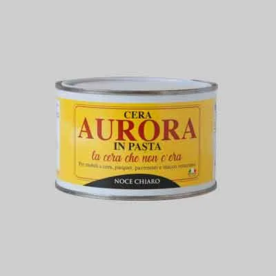 CERA PASTA PER LEGNO 'AURORA' 500 ml - Col. Noce scuro. Prezzo per Pezzo.