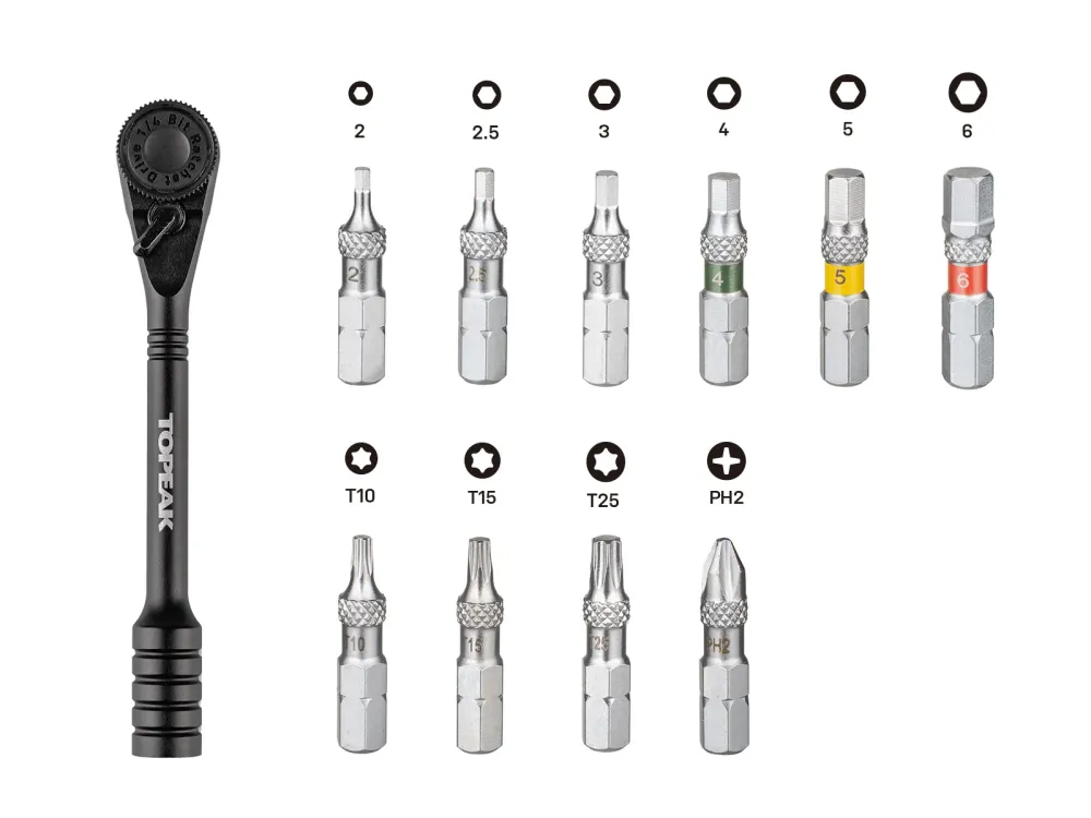 Chiave cricchetto compatta TOPEAK RATCHET ROCKET ESSENTIAL nera