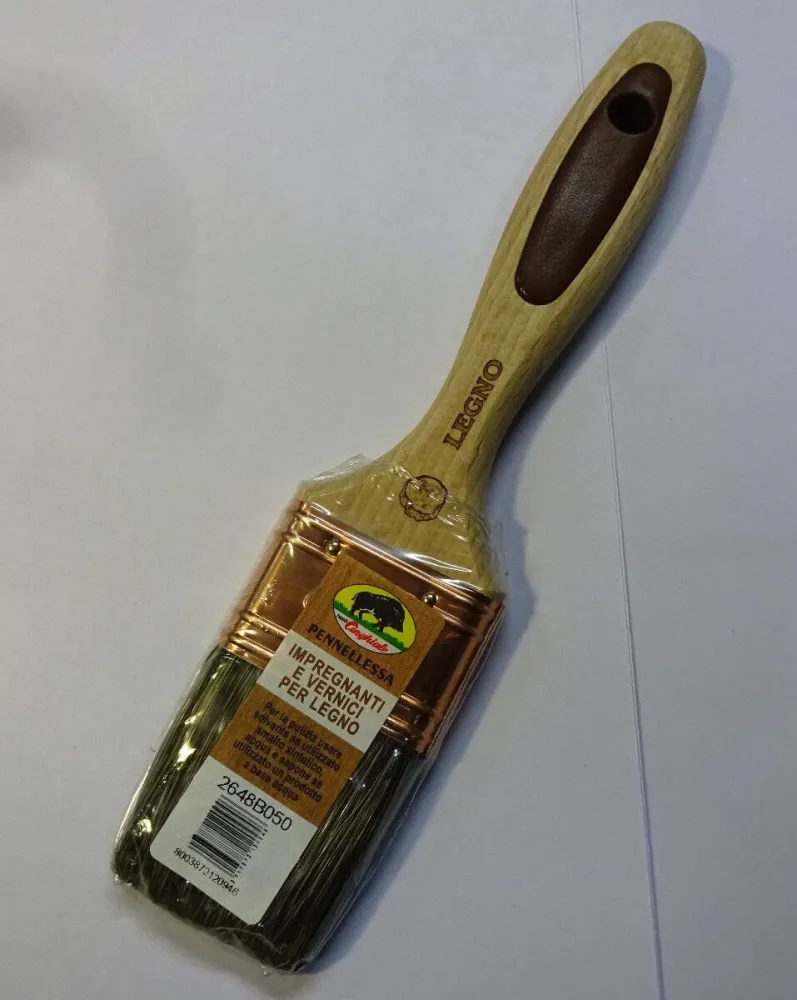 CINGHIALE - PENNELLO PER IMPREGNANTI E VERNICI PER LEGNO MANICO LEGNO E GOMMA MIS. 50