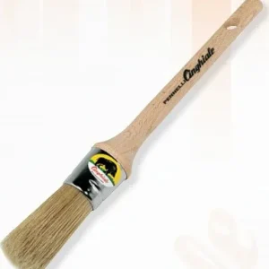 CINGHIALE- PENNELLO STROZZATO PROFESSIONALE TONDO PURA SETOLA MANICO LEGNO MISURA 16