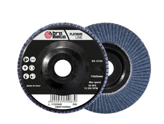 DISCHI LAMELLE ZIRCONIO 115X22 GR. 40 ABRABETA