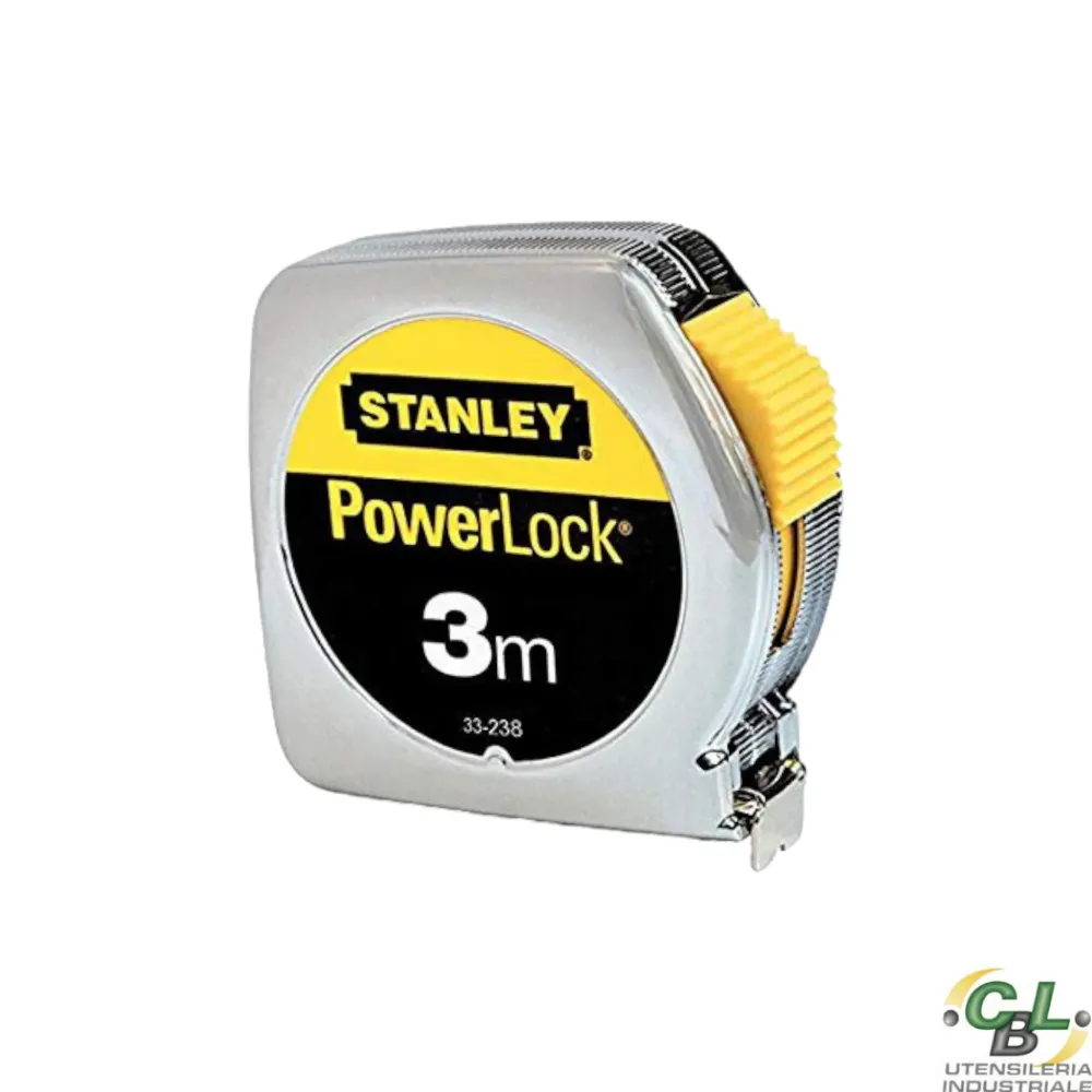 FLESSOMETRO POWERLOCK CON CASSA MATERIALE SINTETICO 3 MT