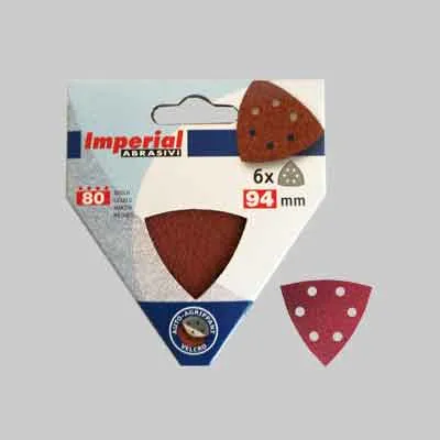FOGLIO ABRASIVO VELCRATO DELTA Grana 80 - 6 pezzi. Prezzo per Confezione.