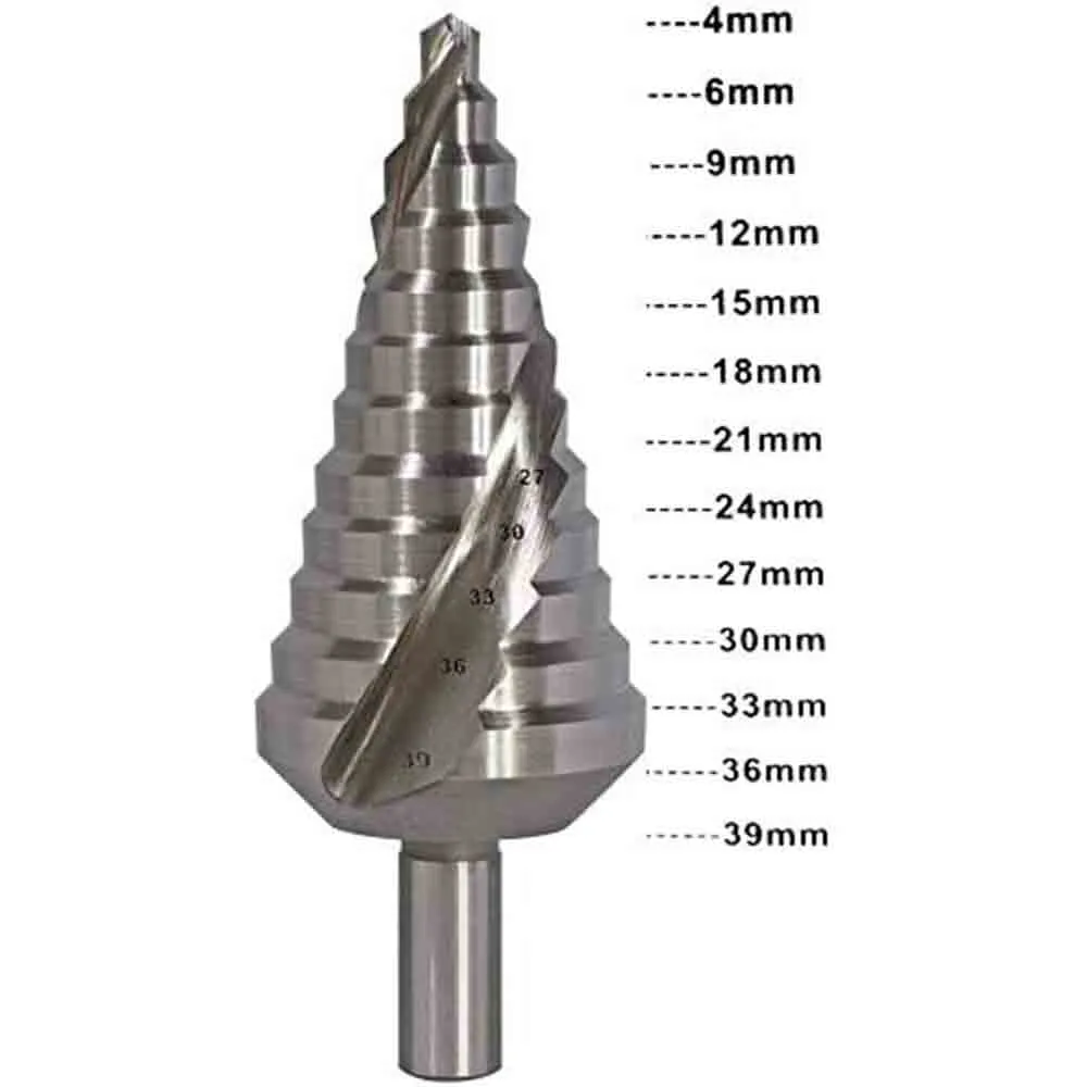 Fresa conica gradini scalini da 4 39 mm legno metallo allargafori