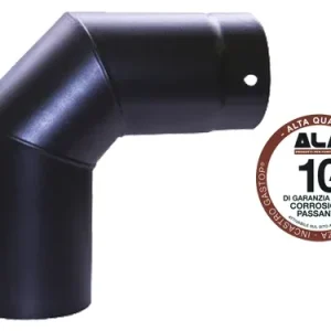 Gomiti chiusi 90° Ala Smalto Top per stufe. Prezzo per Pezzo.