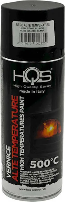 HQS Vernice Spray Nera Alte temperature 400 Ml