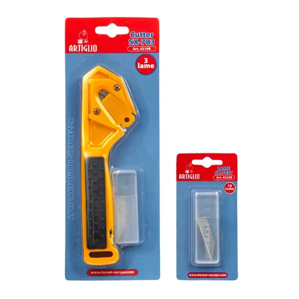 ITERNET - 4319B - Cutter apricartoni SX 783 - 3 lame di ricambio incluse - Artiglio - 71802 - Conf. da 1 Pz.