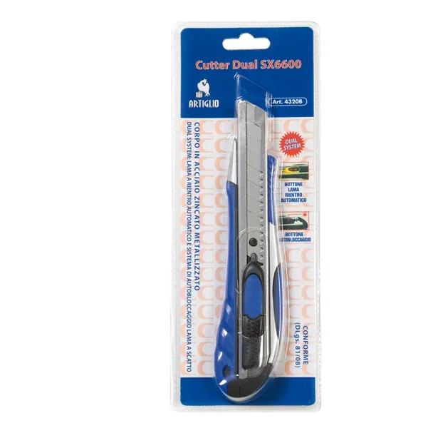 ITERNET - 4320B - Cutter Dual System SX 6600 - larghezza lama 18 mm - Artiglio - 83492 - Conf. da 1 Pz.