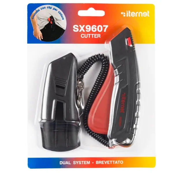 ITERNET - 4337C - Cutter di sicurezza professionale SX 9607 - con custodia - Iternet - 103635 - Conf. da 1 Pz.