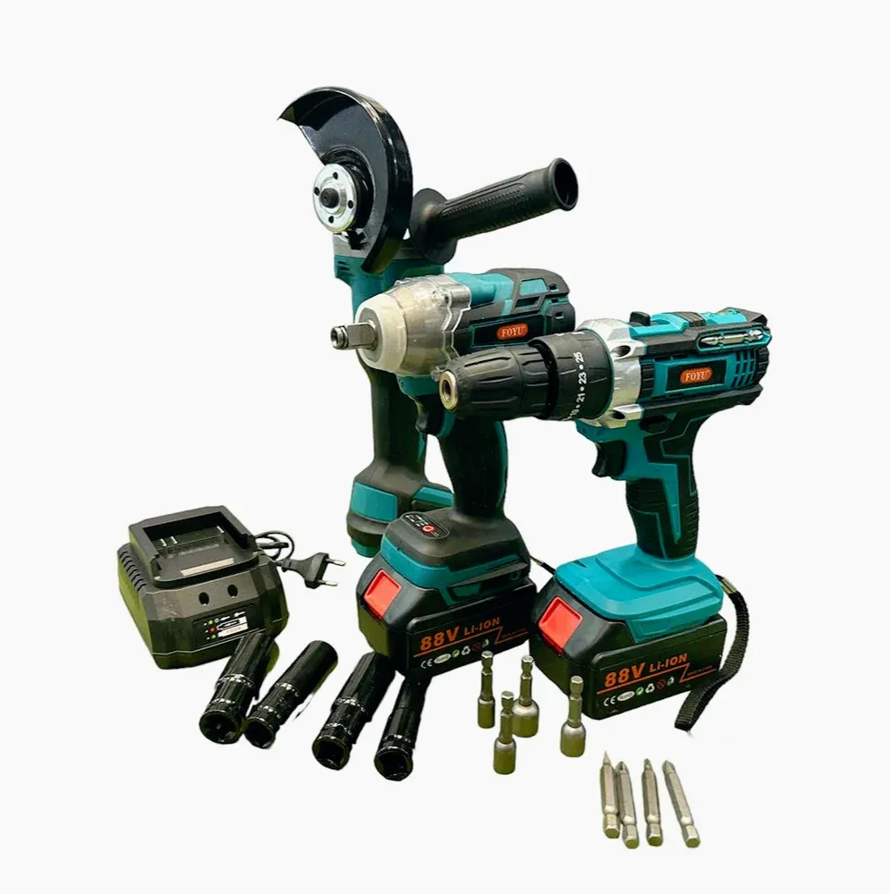 Kit 3in1 trapano avvitatore – flex 2 batterie 88V + accessori