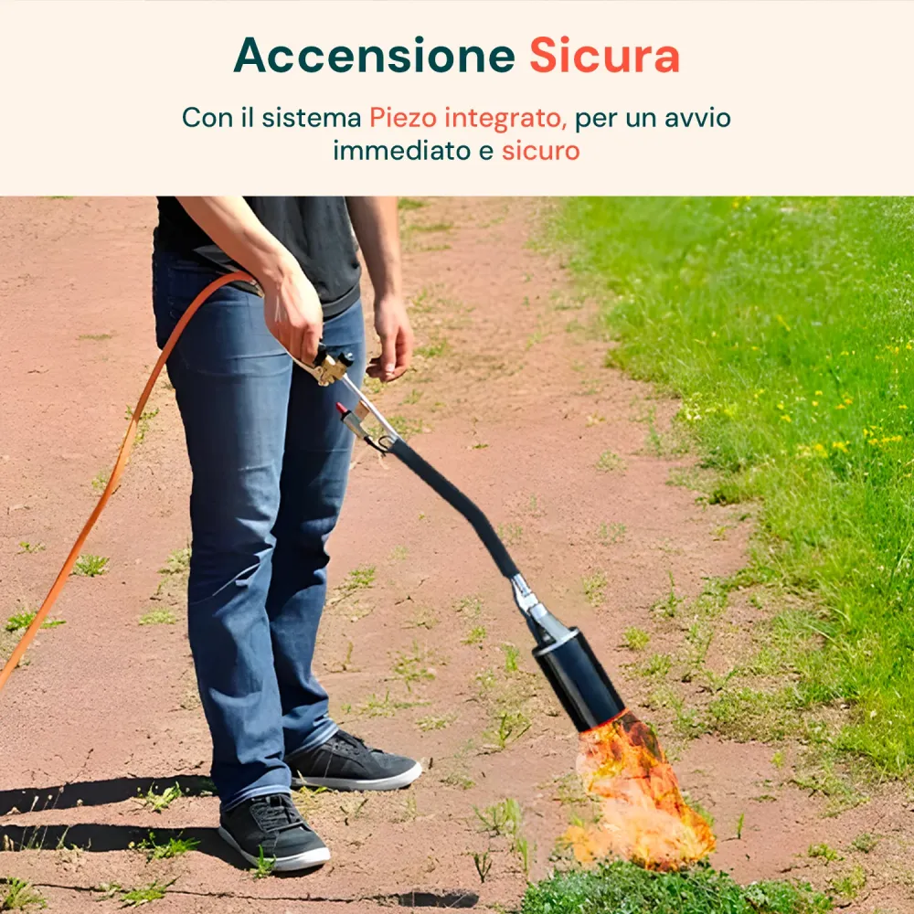 Kit Cannello Alta Portata 54kw con Tubo da 10m e Accensione Automatica