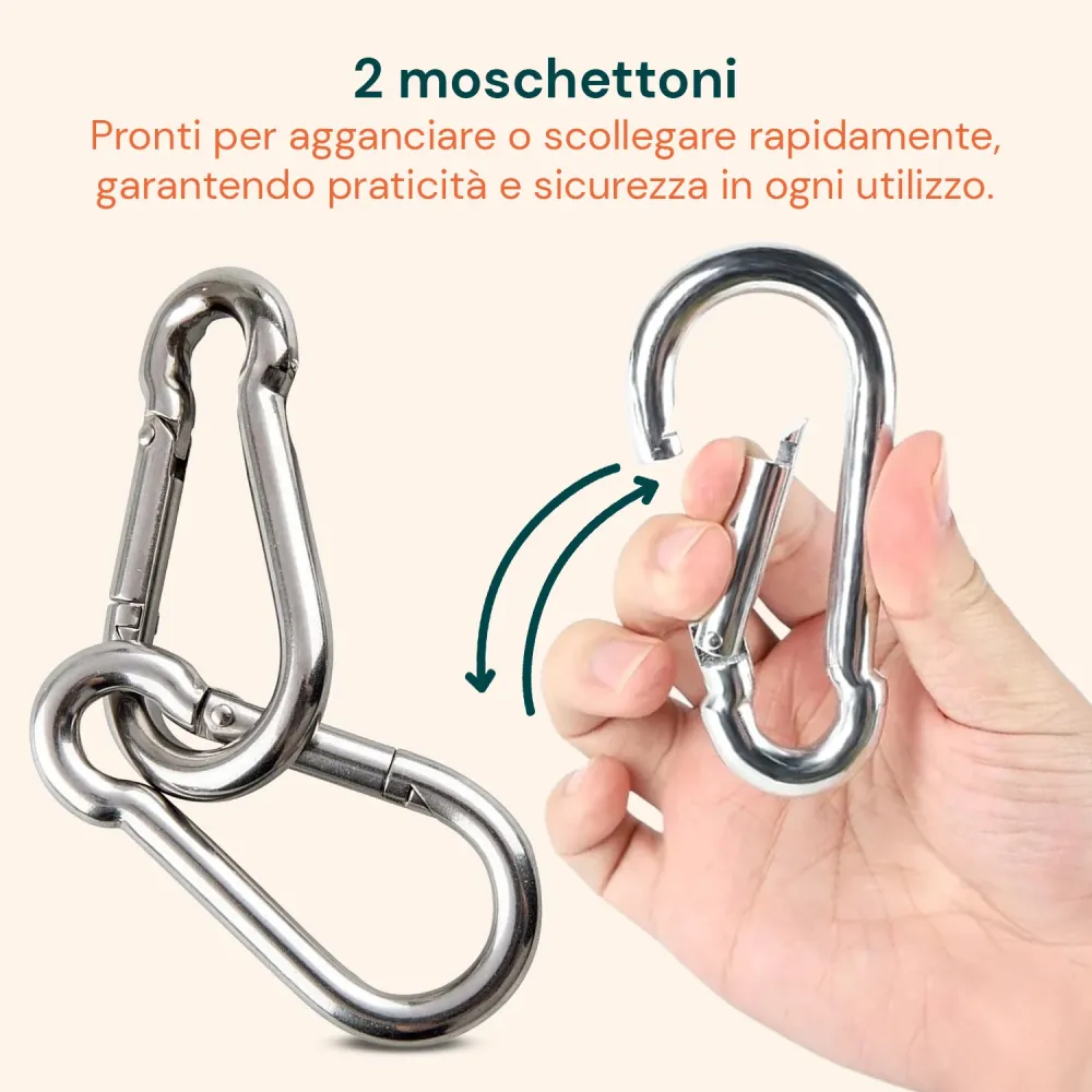 Kit Carrucola Acciaio Inox con Fune 20 m – Resistente e Completo di Accessori
