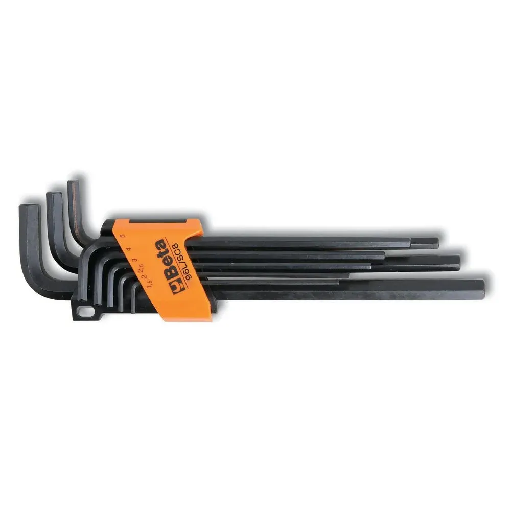 KIT Chiavi Esagonali Lunghe 8PZ da 2 10mm Nero