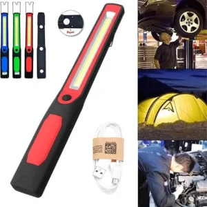 Lampada Torcia Lavoro Calamita Portatile Led Ricaricabile Doppio Led Cob Rg809-2