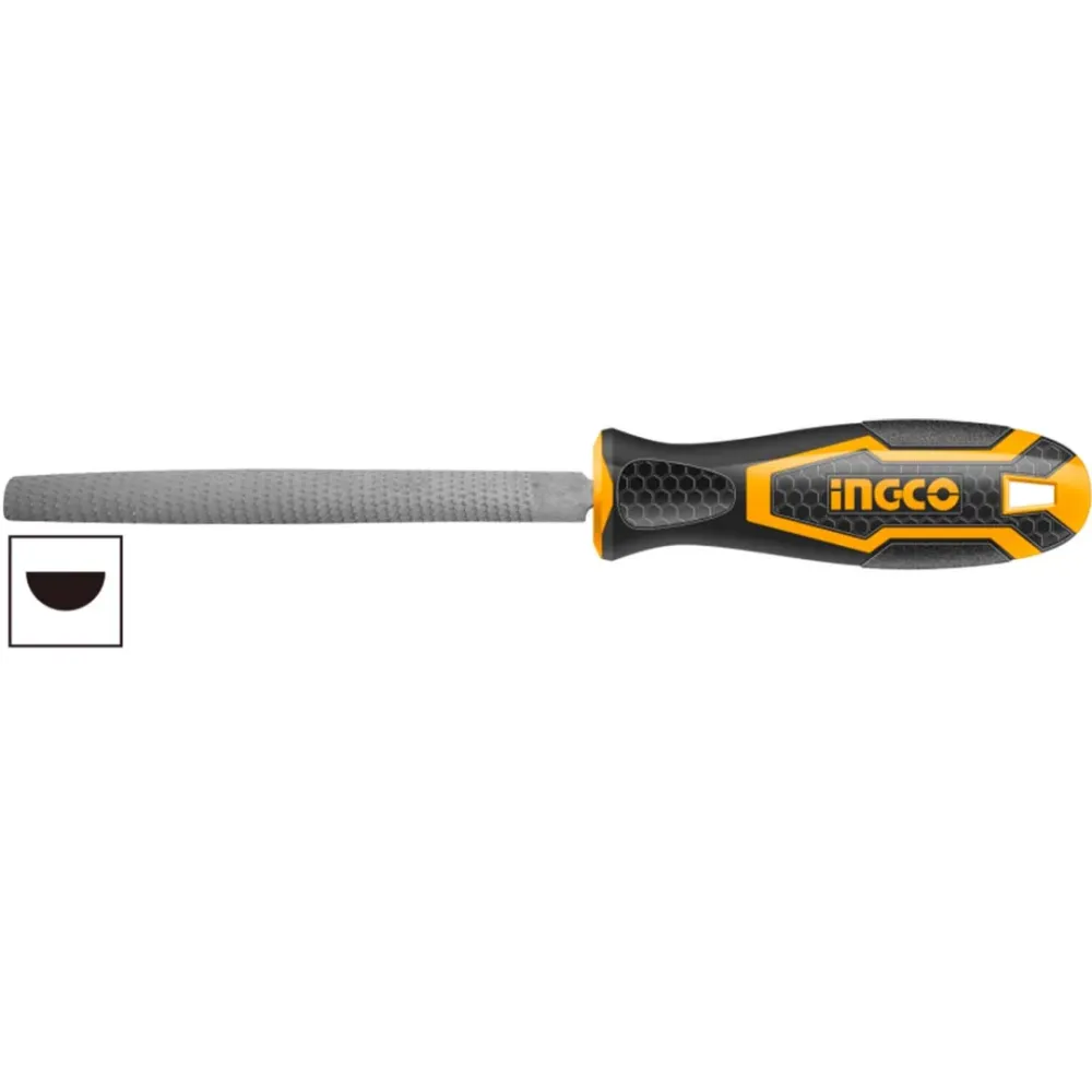 Lima per legno mezzatonda 200 mm. Acciaio Ingco