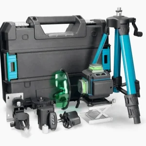 Livella laser 16 linee verde – 360° 2 batterie + telecomando