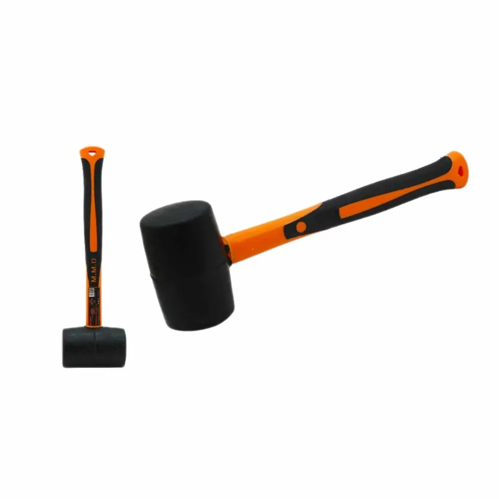 Martello Gomma per Piastrelle 600 g. - Manico Ergonomico Fibra Di Vetro Professionale