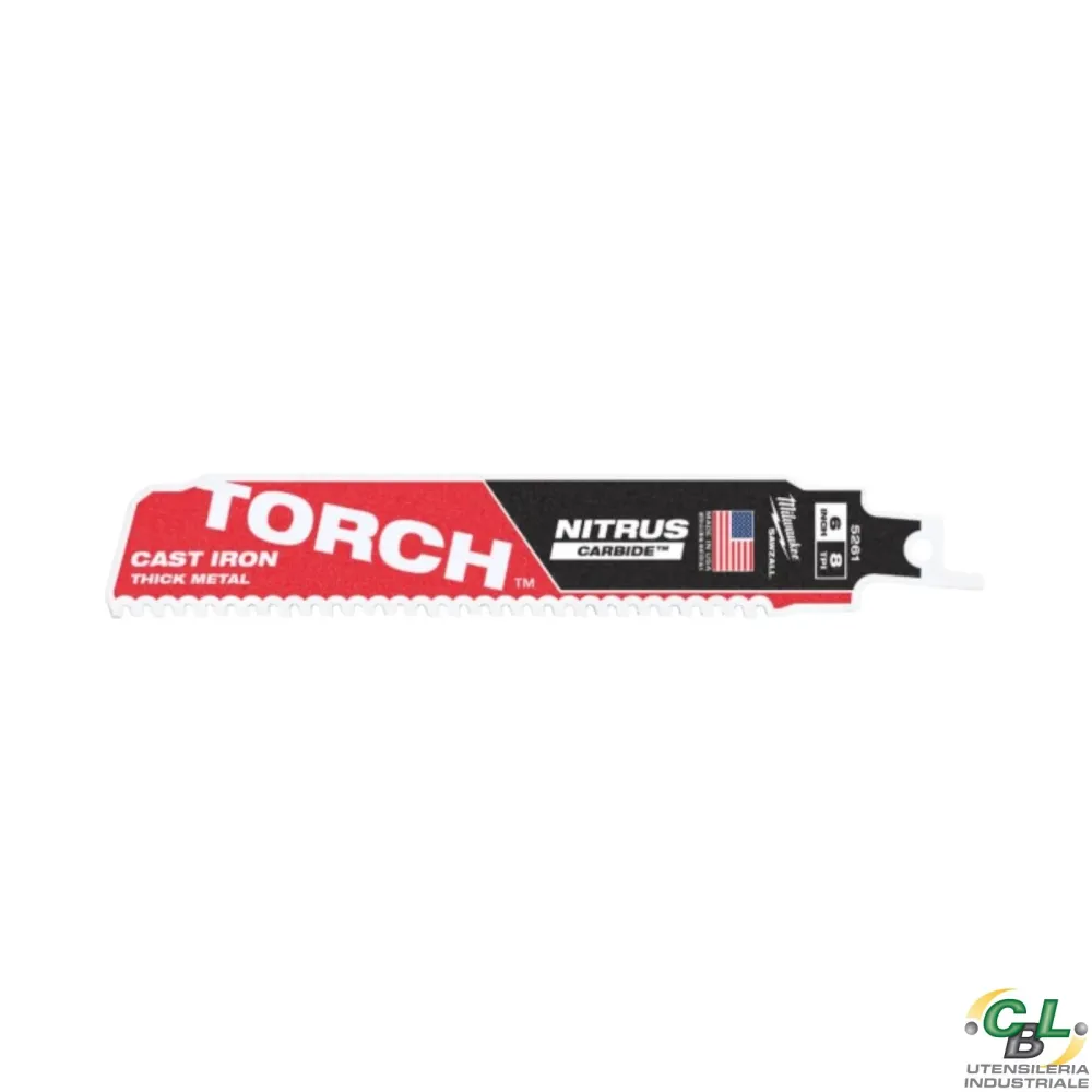 MILWAUKEE LAME DEMOLIZIONE METALLO TORCH NITRUS CARBIDE DENTI CARBURO 150 mm