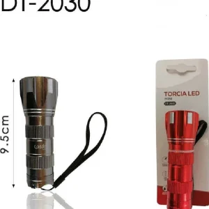 Mini Torcia Led Elettrica Luce Tascabile Portatile 9.5 Cm Con Gancetto Dt-2030