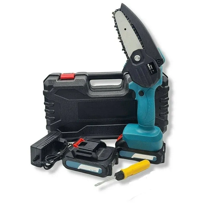 MOTOSEGA ELETTRICA DOPPIA BATTERIA PORTATILE CON CARICATORE 24V PER POTATURA