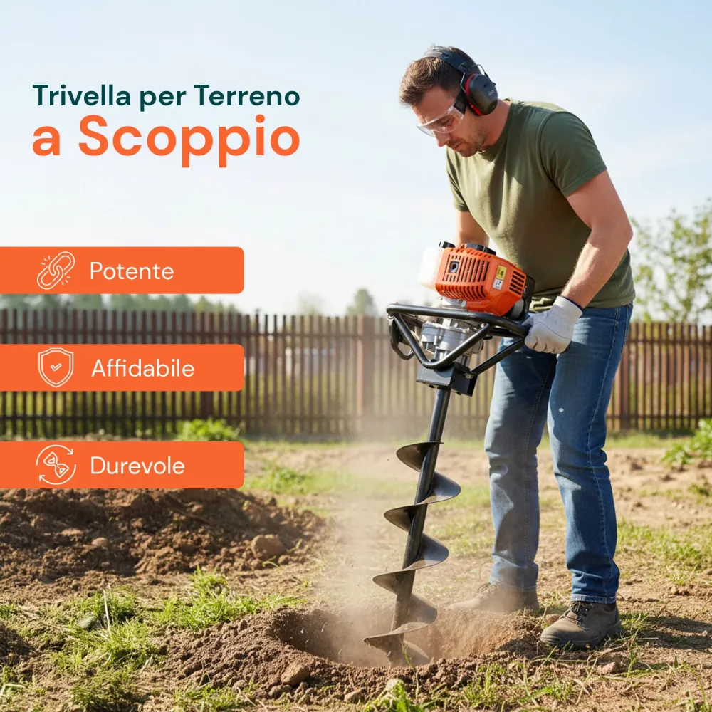 Mototrivella Scoppio 2 Tempi 51.7cc con Motore 1.4KW e 3 punte incluse