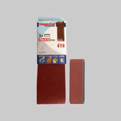 NASTRO ABRASIVO MM 75X510 grana 80 - 3 pezzi. Prezzo per Confezione.