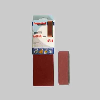 NASTRO ABRASIVO MM 75X533 grana 60 - 3 pezzi. Prezzo per Confezione.