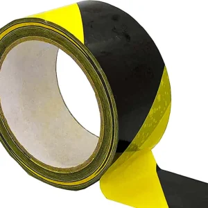 Nastro Adesivo Segnalatico PPL Nero Giallo 50mm X 50mt Ledlux